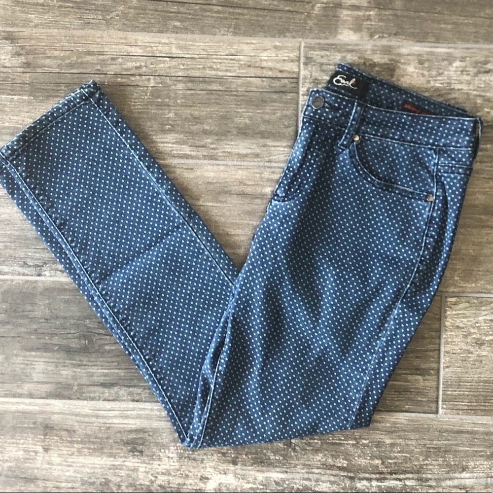 Earl Polka Dot Stretchy Skinny Ankle Jeans